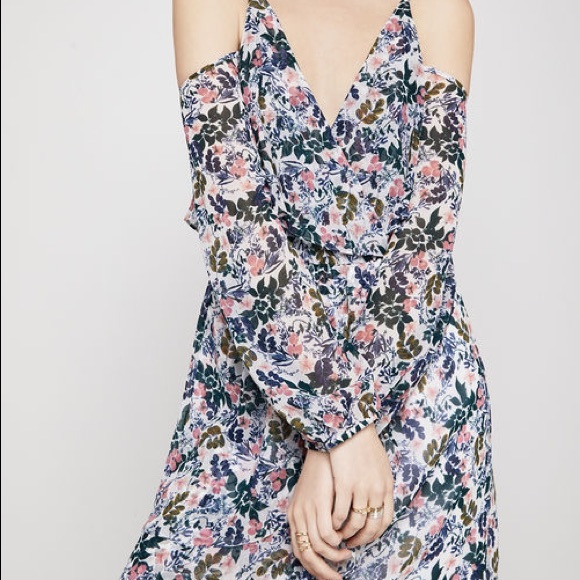 BCBGeneration Cold Shoulder Floral Dress - Picture 2 of 4